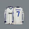 Jersey Retro Manga Larga Uniforme de Fútbol Beckham Zidane Messi C Ronaldo Jersey Clásico