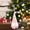 Decoraciones Navideñas Nuevas Transfronterizas Colgantes Pequeños Tejidos Navideños Árbol de Navidad Muñeco de Viejo sin Rostro Colgante Rojo
