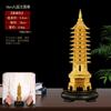 Torre Wenchang Cobre 13 Camadas Ornamento Torre Wenchang 9 Camadas Treze Camadas Torre Ornamento Artesanato para Sala de Estudo e Sala de Estar Tamanho Grande