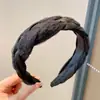 Faixa de Cabelo Xadrez Torcido Estilo College, Acessório de Cabelo com Alta Pressão Craniana, Faixa de Cabelo Versátil e Elegante para Saídas de Outono e Inverno
