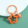 Llavero Colgante Estrella de Cinco Puntas de Colores Anillo de Tarjeta de Aleación DIY Hecho a Mano Abalorios Perler Hebilla Colgante Material de Adorno Venta al por Mayor