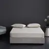 Liiesena Estilo Coreano Tecnologia de Sensação Gelada Tapete Refrescante Macio Conjunto de Três Peças com Lençol de Elástico e Cobre de Cama, Lavável à Máquina, Tapete de Ar Condicionado Cor Sólida
