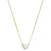Collar Versátil de Corazón Suave Estilo Coreano con Concha para Mujer Cadena de Clavícula Elegante de Gama Alta de Nicho Simple para Mujer