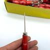 Fabricante en stock mango de madera doble calabaza herramienta de cuero suela de mil maneras punzón codo recto lezna