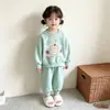 Conjunto de Sudadera para Niños de Comercio Exterior 2026 Nuevo Estilo Ropa Deportiva para Niñas Dibujos Animados Niños Pequeños Elegante Otoño Exterior Conjunto de Dos Piezas