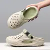 Zapatos con Agujeros Sandalias de Verano para Hombre Suela Gruesa Clogs para Conducir Aumento de Altura EVA Zapatos de Playa Exterior Nuevo Antideslizante