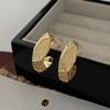 Pendientes de cuadros de diamantes, pendientes de aguja de plata de alta calidad, pendientes de mujer de nicho que combinan con todo, ligeros, de lujo, con letras Ins, venta al por mayor transfronteriza