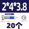 Parafusos de Aço Inoxidável 304 de Baixa Cabeça Anti-Afrouxamento e à Prova de Choque com Cabeça Fina e Colagem Azul, Tipo Torx Interno, M2M3-M8