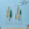 Colgante de pared de arte de hierro 3D estilo americano, Decoración creativa abstracta floral para pared de fondo de sofá de sala de estar, Decoración colgante de pared para casa de huéspedes