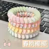 Goma para el pelo de cordón de teléfono de fresa y coco para niña, Elegante, Sin marca, No aprieta, Alta elasticidad, Duradera, para mujeres