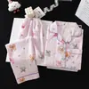 Conjunto Lindo de Algodón Nube con Dibujos Animados para Niñas de Primaria y Secundaria, Cardigan de Manga Larga y Pijama para Primavera y Otoño 2026, Ropa de Casa para Niños
