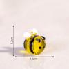 Micro Paisaje Abeja de Dibujos Animados Artesanías de Resina Pequeños Adornos Luminosos Mini Animales Escritorio DIY Accesorios Decorativos
