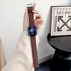 Nueva correa de cuero suave de doble cara con patrón de bola salvaje para Apple 7 watch strap AppleWatch8s9