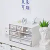 Caixa de Armazenamento de Mesa Tipo Gaveta Caixa de Acrílico Organizador de Cosméticos Mesa de Escritório à Prova de Poeira Organizador de Itens Pequenos