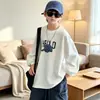 Roupas Infantis Zhilili Camiseta Básica de Algodão Puro para Meninos 2026 Outono Nova Blusa de Manga Longa Infantil Roupas para Bebê Menino Tendência
