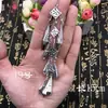 Joyería de Plata Miao Liangshan Qiandongnan Joyería de Plata Colgante Campana de Sésamo DIY Hecho a Mano Estilo Antiguo Dinastía Han Accesorios de Paso Oscilante