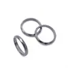 Nuevo anillo simple europeo y americano 4T no magnético sección de piedra de vesícula negra anillo unisex ventas directas de fábrica