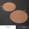 Posavasos Redondo de Doble Capa de Piel de Vaca para Té Posavasos Estilo Retro Mesa de Té Decoración de Mesa de Té Accesorios para Ceremonia de Té Posavasos Aislante