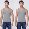 Camiseta Regata Masculina de Seda de Gelo sem Costura Secagem Rápida Sem Mangas Alça Larga Verão Fitness Esportes Roupa Íntima Justa Marca de Moda