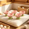 Tazón para Gato con Forma de Flor de Cerámica de Tulipán, Tazón Elevado para Mascotas, Antiderrames, Protección del Cuello, Previene el Ennegrecimiento de la Barbilla, Tazón para Perros para Gatos y Perros Pequeños