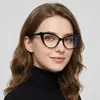 Gafas Retro Ojo de Gato Anti Luz Azul Moda Europea y Americana Gafas Planas Transfronterizas para Mujeres con Rostros Grandes para Hacerlos Ver Más Delgados y Pueden Equiparse con Gafas Planas para Miopía