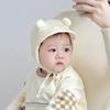 Gorro de Protección para Orejas de Bebé para Otoño e Invierno, Cálido de Doble Capa Versátil con Pompón para Bebés, Gorro para Recién Nacidos para Niños Pequeños