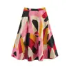 Comercio Exterior Transfronterizo Primavera/Verano 2025 Nuevo Estilo Europeo y Americano Moda Femenina Casual Versátil Estampada Falda de Cintura Alta