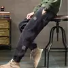 Pantalones Casuales de Algodón para Hombre Otoño e Invierno Holgados Combinan con Todo Moda Pantalones de Chándal Engrosados Populares Color Sólido Pantalones Largos para Hombre