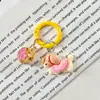 Suéter Dachshund Campana Hebilla Redonda Animal de Dibujos Animados Colgante Pareja Mochila Escolar Estudiante Simple Colgante Regalo