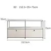 Móvel Modular Combinado Usm Armazenamento de Luxo Leve Aparador de Aço Inoxidável Armazenamento Gabinete de TV Gabinete de Sapatos Estilo Ins Armário Lateral de Armazenamento
