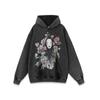 Europeu e Americano High Street Diablo oversize Old Wash Water Hooded Sweater para Homens e Mulheres Casal Moda Nacional Manga Comprida Hoodie Outono