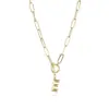 Collar con Letra Europea y Americana Transfronterizo Chapado en Oro Real Tendencia Hip-Hop Europeo y Americano Colgante de 26 Letras Inglesas al por Mayor