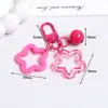 Llavero Colgante de Campana de Estrella de Cinco Puntas Hueca de Acrílico Colorido Llavero de Cuentas DIY Decoración para Bolso de Muñeca