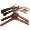 Loja de roupas atacado de fábrica cabide de ombro largo madeira flocado antiderrapante cabide de madeira maciça para roupas suéteres cabide de madeira maciça cabide para calças