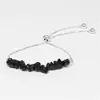 Joyería europea y americana nueva venta caliente pulsera de cadena ajustable pulsera de grava de cristal natural regalo pequeño fresco damas