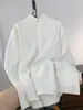 TO2026 Primavera/Verano Nuevo Estilo Old Money Camisa Blanca de Lino Holgada para Mujer Ambiente Relajado Casual Versátil