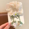 Scrunchie Flor de Morango Infantil Novo Estilo Elástico para Coque de Menina Flor de Cabelo Estilo Coreano Acessório de Cabelo
