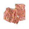 Pijama Doce e Colorido com Rosto Sorridente de Manga Longa para Meninas, Novo Estilo Primavera e Outono 2025, Conjunto Fofo e Confortável de Calça Longa para Casa