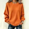 2026 Marca Independente Moda Europeia e Americana Malha Waffle Feminino Novo Solto Casual Outono e Inverno Manga Longa Gola Redonda Moletom