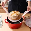 Tapete para Hornear Ou Bao Tapete de Transferencia Mango Largo Redondo Correa Mango de Silicona de Grado Alimenticio Tapete para Pan para Horno de Alta Temperatura