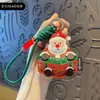 Chaveiro de couro do Papai Noel mais vendido internacionalmente, design fofo de desenho animado, pingente de bolsa requintado, decoração de Natal