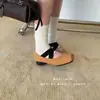 Zapatos de tacón grueso de punta cuadrada y boca poco profunda para mujer 2026 Nuevos Zapatos Mary Jane Retro Franceses para el Trabajo