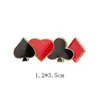 Broche de Carta de Póker Antiexposición Simple y Versátil para Asegurar Cuellos de Camisa, Pines de Cuello con Forma de Corazón y Flor de Ciruelo, Pequeños Accesorios de Pin