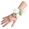 Set de Ramilletes de Rosa Blanca Ramillete para Novio y Novia Boda Decoración de Perlas Bendición de Boda Regalo para Mejor Amigo