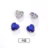 Coração de Pêssego Vendido Quente na Fronteira, Diamantes de Garra Costurados à Mão, Diamantes de Cristal de Vidro Feitos à Mão, Diamantes de Coração, Diamantes de Fundo Pontiagudo, Materiais para Roupas, Diamantes de Garra de Quatro Cantos
