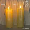 Vela Electrónica LED Recargable por USB con Control Remoto, Vaso Transparente Acrílico, Accesorio de Decoración para el Hogar en Fiestas, Luz de Ambiente