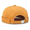 Gorra de piel de melón gorra de casero sin visera unisex moderna hip hop sombrero redondo gorra de marinero dandy primavera otoño retro versátil sombrero transfronterizo