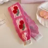 Diadema de lana tejida con cinta mágica para lavarse la cara, diadema para mujer, adhesivo para flequillo, herramienta para arreglar el cabello, accesorio adhesivo para el cabello