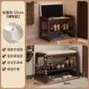 Banqueta para cambiar zapatos de madera maciza para uso doméstico, adecuada para entradas, apartamentos pequeños y se puede usar como zapatero con zapatero y banco integrados
