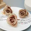 Flores Rosa Europeia de Seda Decoração de Cena de Casamento Flores Artificiais Enfeites DIY Flores Biomórficas Acessórios Feitos à Mão